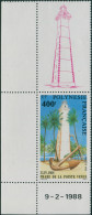 French Polynesia 1988 Sc#481,SG531 400f Lighthouse And Anchor MLH - Andere & Zonder Classificatie