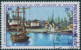 French Polynesia 1972 Sc#C83,SG153 28f Papeete Harbour FU - Sonstige & Ohne Zuordnung