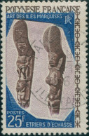 French Polynesia 1967 Sc#237,SG77 25f Hunting Stirrups FU - Otros & Sin Clasificación