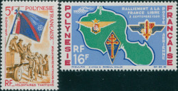 French Polynesia 1964 Sc#210-C31,SG36-37 War Effort Set MNH - Autres & Non Classés
