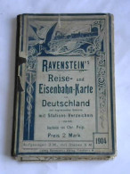 Ravensteins Reise Und Eisenbahn-Karte Von Deutschland Und Angrenzenden Gebieten Mit Stations-Verzeichnis Von (Eisenbahn) - Ohne Zuordnung