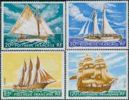French Polynesia 1977 Sc#296-299,SG262-265 Sailing Ships Set MLH - Otros & Sin Clasificación