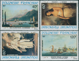 French Polynesia 1981 Sc#C187-C190,SG356-359 18th Century Paintings Set MNH - Sonstige & Ohne Zuordnung