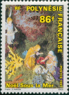 French Polynesia 1991 Sc#580,SG630 86f Crab Among Corals MLH - Otros & Sin Clasificación