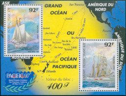French Polynesia 1997 Sc#706b,SG792 San Francisco Stamp Exhibition MS MNH - Andere & Zonder Classificatie