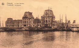 BELGIQUE - Ostende - Vue Sur La Gare Maritime - Animé - Carte Postale Ancienne - Oostende