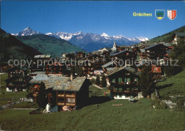 12458615 Graechen VS Bietschhorn Nesthorn Aletschhorn Wannenhorn Graechen - Sonstige & Ohne Zuordnung