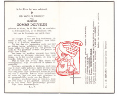 DP Gomar Dolvelde ° Mater Oudenaarde 1900 † Sint-Denijs-Boekel Zwalm 1953 X Julienne Eeckhout // Remue Walraet François - Devotieprenten