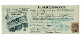 DC-FR 87 Limoges 1892 Fabrique De Liqueurs Surfines LA NECTARINE L. SALOMON - Bills Of Exchange