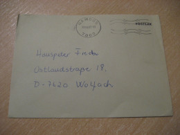 NAMSOS 1980 To Wolfach Postage Paid Cancel Cover NORWAY - Covers & Documents