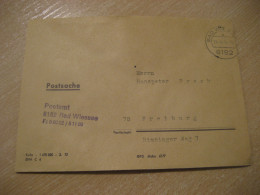 BAD WIESSEE 1974 To Freiburg Postage Paid Cancel Cover GERMANY - Lettres & Documents