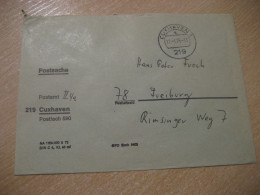 CUXHAVEN 1975 To Freiburg Postage Paid Cancel Cover GERMANY - Covers & Documents