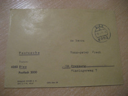 DIEZ 1974 To Freiburg Postage Paid Cancel Cover GERMANY - Covers & Documents