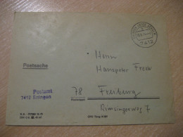 ENINGEN UNTER ACHALM 1974 To Freiburg Postage Paid Cancel Cover GERMANY - Covers & Documents