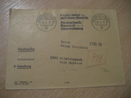 HAMBURG 1971 To Altwittenbek Postage Paid Cancel Cover GERMANY - Covers & Documents