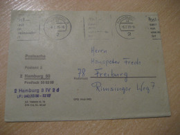 HAMBURG 1975 Post To Freiburg Postage Paid Cancel Cover GERMANY - Lettres & Documents