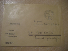 HANAU AM MAIN 1974 To Freiburg Postage Paid Cancel Cover GERMANY - Lettres & Documents