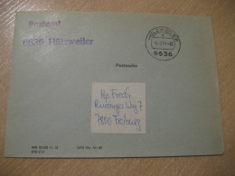 HOLZWEILER 1977 To Freiburg Postage Paid Cancel Cover GERMANY - Covers & Documents