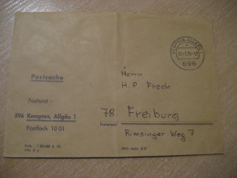 KEMPTEN 1975 To Freiburg Postage Paid Cancel Cover GERMANY - Covers & Documents