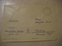 KRUMBACH 1974 To Freiburg Postage Paid Cancel Cover GERMANY - Lettres & Documents