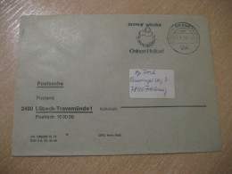 LUBECK 1976 To Freiburg Postage Paid Cancel Cover GERMANY - Cartas & Documentos