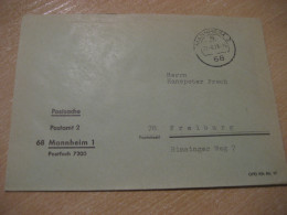 MANNHEIM 1974 To Freiburg Postage Paid Cancel Cover GERMANY - Cartas & Documentos