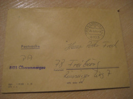 OBERAMMERGAU 1974 To Freiburg Postage Paid Cancel Cover GERMANY - Covers & Documents
