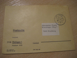 OHRINGEN 1976 To Freiburg Postage Paid Cancel Cover GERMANY - Covers & Documents