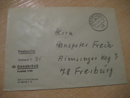 OSNABRUCK 1976 To Freiburg Postage Paid Cancel Cover GERMANY - Lettres & Documents