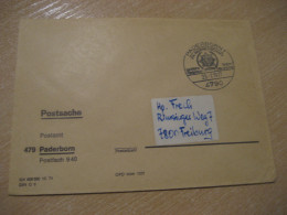PADERBORN 1977 Le Mans Bolton Manchester To Freiburg Postage Paid Cancel Cover GERMANY - Brieven En Documenten