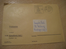 SCHWABISCH HALL 1975 To Freiburg Postage Paid Cancel Cover GERMANY - Cartas & Documentos