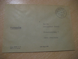 TUTTLINGEN 1976 To Freiburg Postage Paid Cancel Cover GERMANY - Covers & Documents