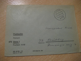 UNNA 1974 To Freiburg Postage Paid Cancel Cover GERMANY - Storia Postale