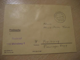 WEINSBERG 1974 To Freiburg Postage Paid Cancel Cover GERMANY - Cartas & Documentos