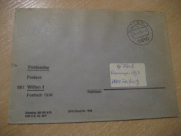 WITTEN 1976 To Freiburg Postage Paid Cancel Cover GERMANY - Storia Postale