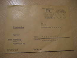 WURZBURG 1975 Bridge To Freiburg Postage Paid Cancel Cover GERMANY - Storia Postale