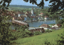 12450705 Diessenhofen Blick Vom Gailingen Hang Hochrhein Gedeckte Bruecke Diesse - Altri & Non Classificati