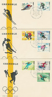 Poland FDC.1673-80 #3: Winter Olympics Grenoble 1968 - FDC