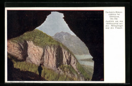 AK Obertraun, Dachstein-Rieseneishöhle, Blick Aus Dem Höhlenportal  - Other & Unclassified