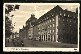 AK Nürnberg, Strassenpartie Am Hotel Deutscher Hof  - Nürnberg