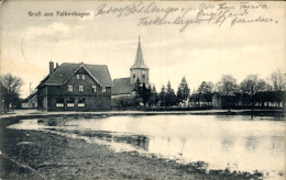 CPA Falkenhagen Falkensee Havelland, Fluss, Kirche - Other & Unclassified