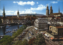 12416445 Zuerich ZH Blick Auf Limmat Fraumuenster St Peter Und Grossmuenster Zue - Andere & Zonder Classificatie