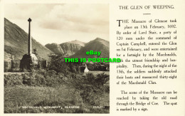 R598082 Glencoe. MacDonald Monument. The Glen Of Weeping. Valentine. RP - Wereld