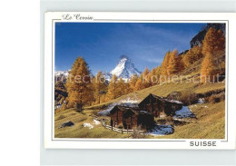 12412635 Zermatt VS Berghuetten Herbststimmung Matterhorn Mt Cervin Walliser Alp - Sonstige & Ohne Zuordnung