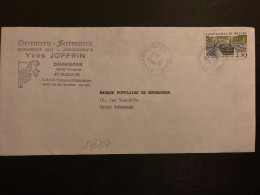 LETTRE SERRURERIE FERRONNERIE YVES JOFFRIN TP PONT CANAL DE BRIARE 2,30 OBL.17-8 1990 89 DANNEMOINE GA YONNE (GUICHET AN - Manual Postmarks