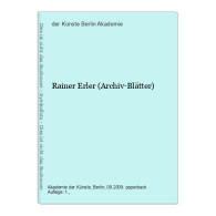 Rainer Erler (Archiv-Blätter) - Autres & Non Classés