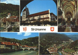 12368735 St Ursanne Eglise Inneres Pont  St Ursanne - Andere & Zonder Classificatie