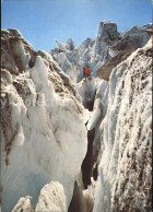 12367085 Saas-Fee Gletscherspalte Bergsteiger Walliser Alpen Saas-Fee - Sonstige & Ohne Zuordnung