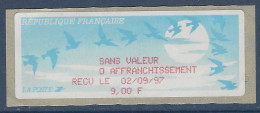 Reçu De Vignette De Distributeur LISA - ATM - Oiseaux De Jubert - En Francs - 1990 Type « Oiseaux De Jubert »