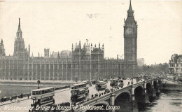 ROYAUME-UNI - Angleterre - London - Westminster Bridge & Houses Of Parliament - Carte Postale Ancienne - Houses Of Parliament